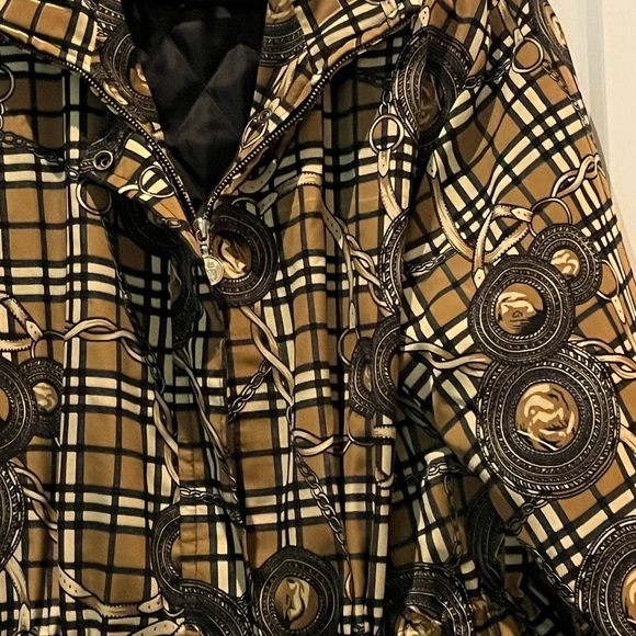 Vintage '90s Y2K Plaid Chain Print Relaxed Fit Equestrian Jacket - Picture 6 of 11
